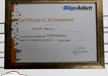 Bilgeadam - Başarı Belgesi