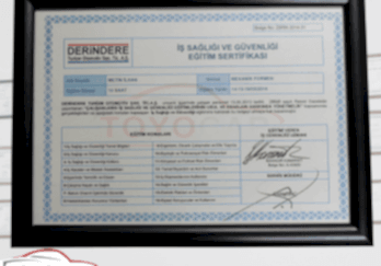 DERİNDERE - Başarı Belgesi