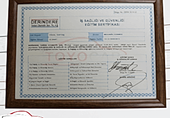 DERİNDERE - Başarı Belgesi