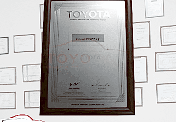 TOYOTA - Katılım Belgesi